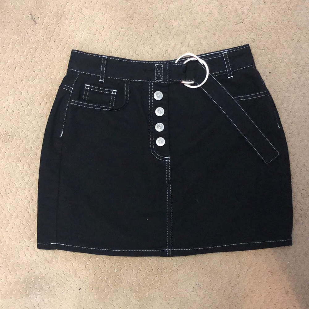 NEW black urban outfitters mini jean skirt